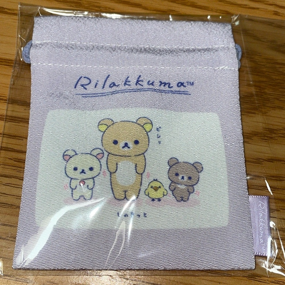 Rilakkuma Drawstring Mini Pouch, New